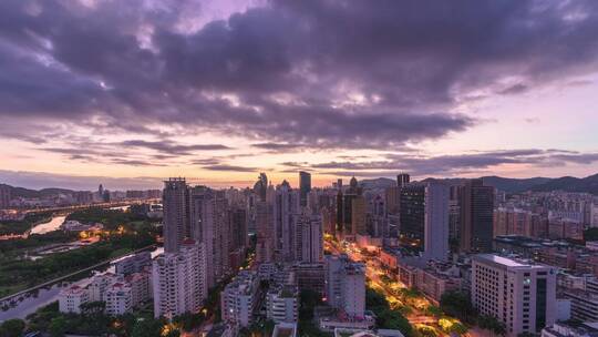 湖滨南路日出大全景