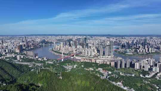 重庆朝天门渝中区地标建筑航拍