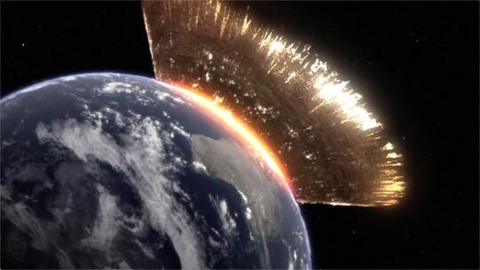 星球撞地球壮观演示1视频素材模板下载