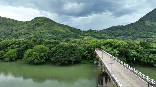 航拍福建宁德霍童古镇风光