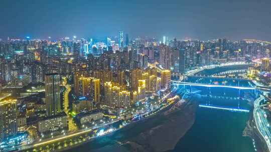重庆城市夜景航拍