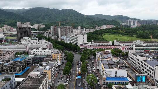 广东深圳城市交通航拍