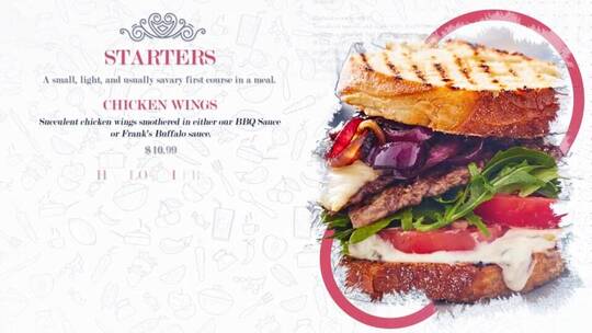 创意餐厅食品菜单幻灯片活动宣传AE模板