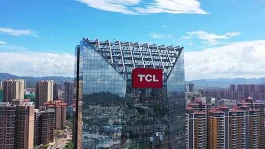 惠州TCL科技大厦航拍视频素材模板下载