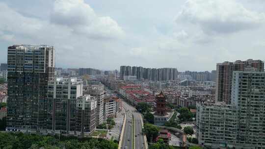 航拍漳州城市风光漳州建设漳州大景