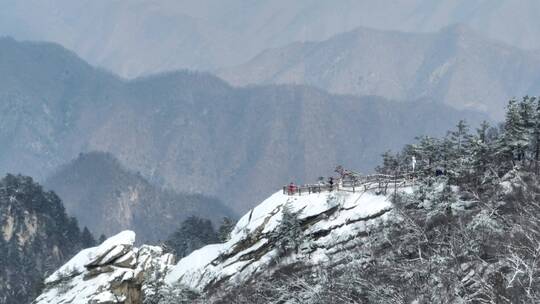 白云山雪景云海山峰航拍视频素材模板下载