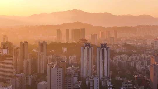 夕阳下的福州镇海楼地理位置