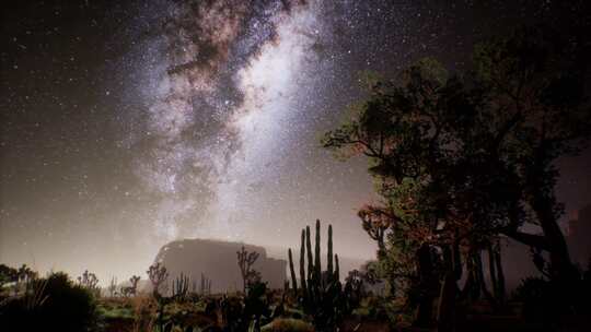 星空银河夜晚天文自然美景夜晚繁星视频素材模板下载