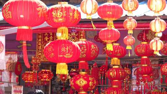 春节传统过年元素实拍