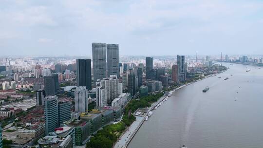 上海陆家嘴城市航拍4K