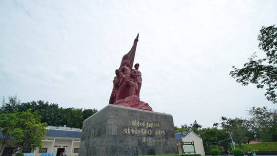 广西百色起义纪念馆纪念碑视频素材模板下载