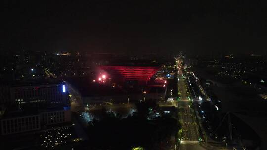 上海梅赛德斯奔驰文化中心世博园黄浦江航拍视频素材模板下载