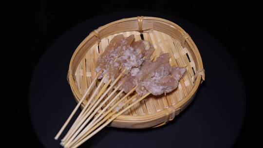 鸡肉小串肉串钵钵鸡炸串烤串美食