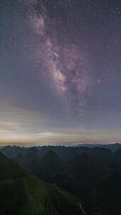 【4k】 竖屏 喀斯特地貌银河星空延时合集