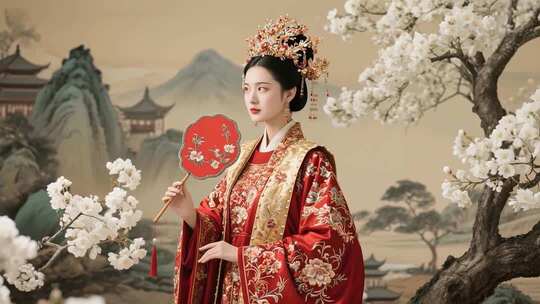 典雅婚礼与传统婚纱造型展示