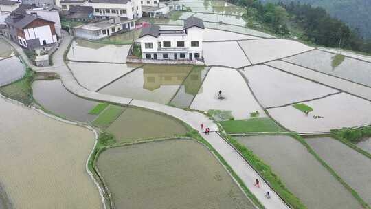 航拍贵州花溪高坡乡石门梯田-原视频