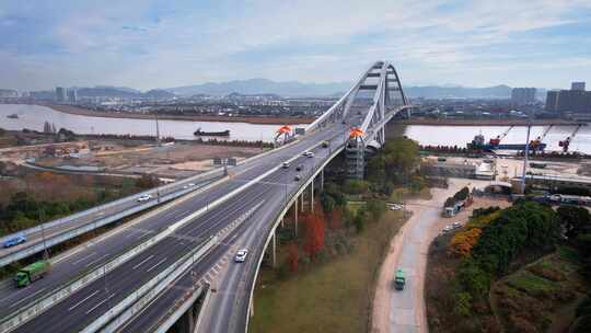 宁波明州大桥视频素材模板下载