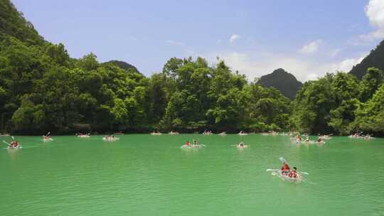 森林河流水上森林贵州旅游风光