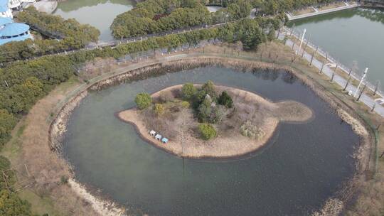 上海奉贤申隆生态园奉贤青村镇4K航拍原素材