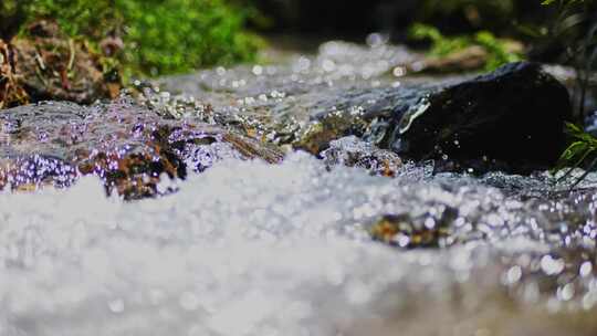 小溪流水山泉水清澈清净水资源