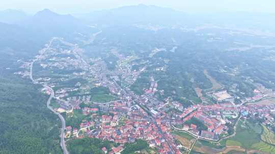 湖南岳阳市张谷英村大景航拍