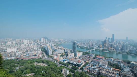 广西柳州全景马鞍山风景城市风光