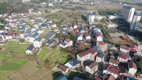 大气美丽新农村房屋建筑航拍