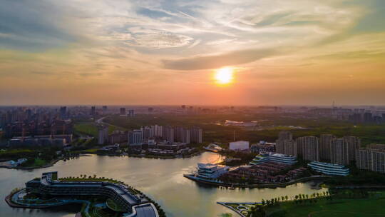 上海之鱼奉贤泡泡公园全景4K延时航拍