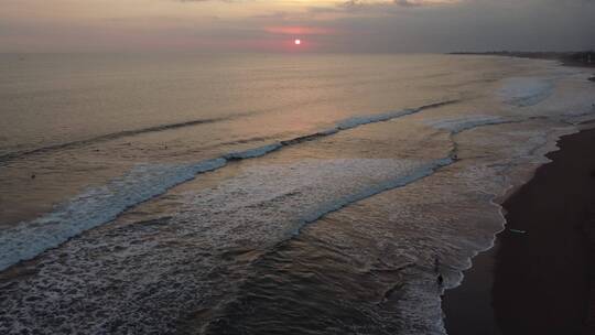 航拍巴厘岛海滩景观视频素材模板下载