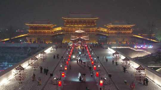 洛阳市九洲池雪景