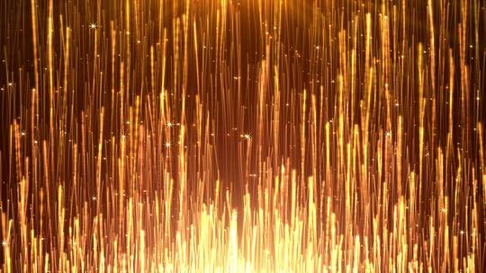 豪华金色粒子光线条纹上升颁奖典礼晚会视频