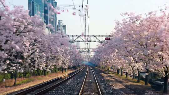 列车旅途中的风景
