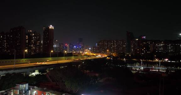 广州城市夜景交通