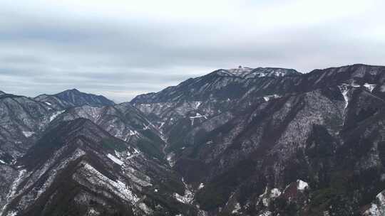 杭州临安大明山牵牛岗冬天风景航拍