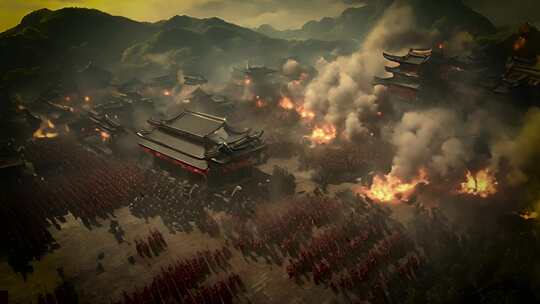 中国古代战争 地图  交战 三国 合集视频素材模板下载