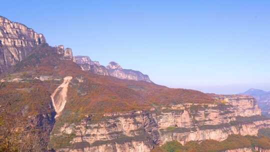 太行山脉秋天自然风景天空秋景