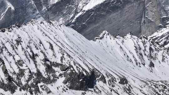 航拍西藏阿玛直米雪山