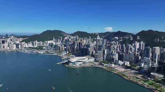 香港维多利亚港航拍