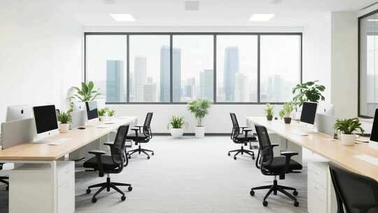 办公室会议室接待大厅，高端写字楼办公空间