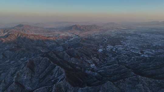 航拍冬天雪景