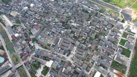 乡村房屋村落风景航拍