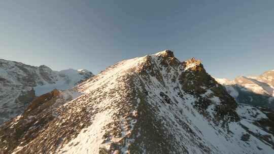 山，顶部，山顶，雪