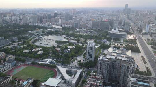 城市黄昏景观