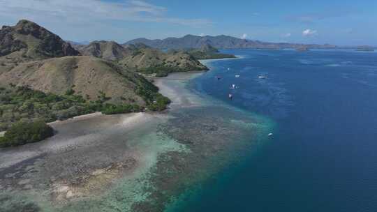 原创印尼东努沙登加拉群岛海岛自然风光航拍