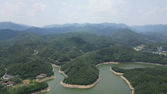 航拍祖国大好河山南漳三道河景区