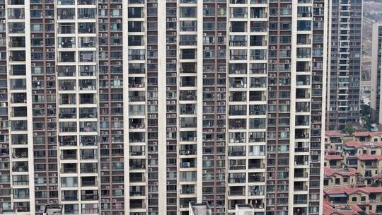 密集高层住宅小区鸟瞰全景