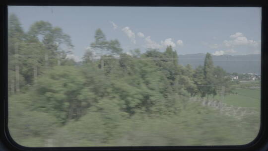火车沿途风景 车窗外景色