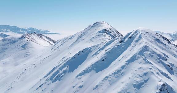 航拍四川小金夹金山雪山风景