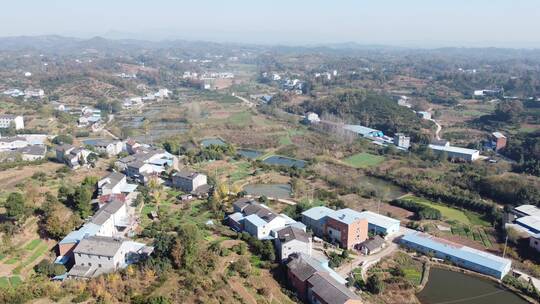 航拍湖北宜昌夷陵区乡村建设