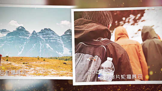 红色复古回顾党政党建多图文照片展示